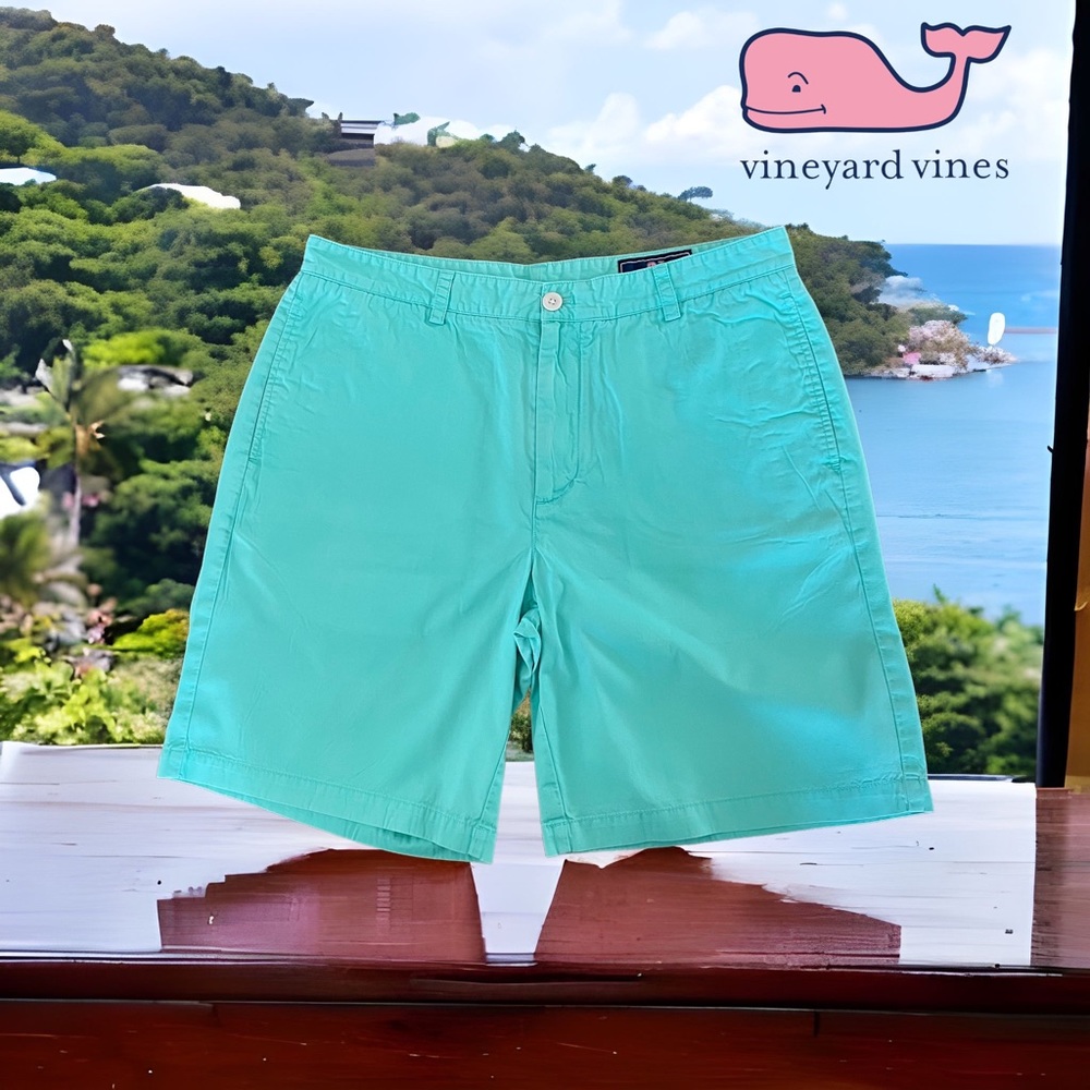 Vineyard Vines Mens Shorts Sz 35 blue/green color.